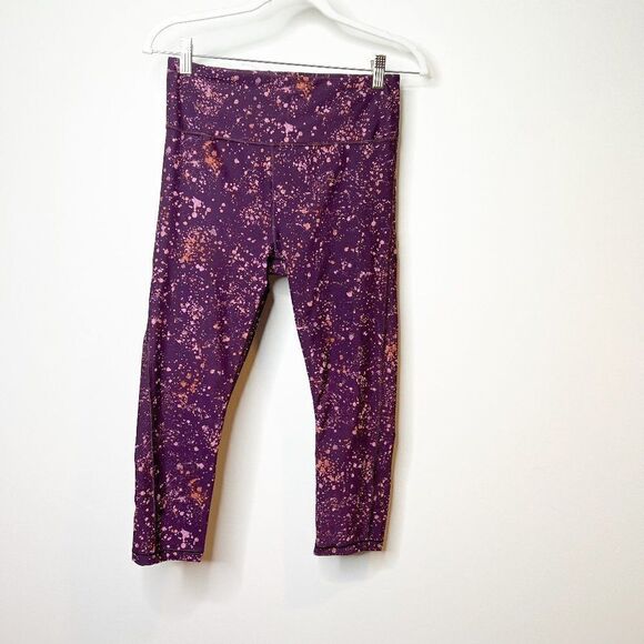 Athleta Womens Purple Ultimate Stash Pocket Pull On Splat Capri Pants Size M - Picture 1 of 7